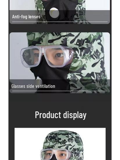 Industriestaubdichte Vollgesichtsmaske & Schal zum Schleifen, Staubschutz, Ideal für Bauwesen & Chemikaliengebrauch