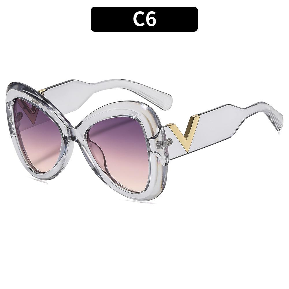 

Women s sunglasses, fashionable large-frame butterfly sunglasses