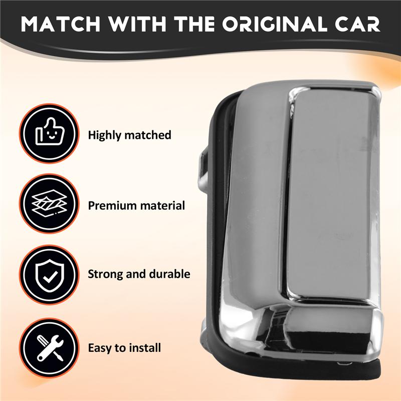 A58X-Rear Body Tailgate Outside Handle For Mitsubishi Pickup L200 Triton KL1T KL2T KL3T KL4T 2016 2017 2018 5746A153 Silver Plating
