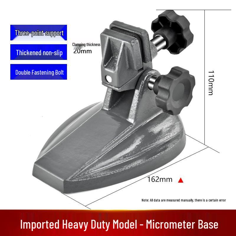 Digital Micrometer Mounting Bracket and Base with Dial Indicator Holder