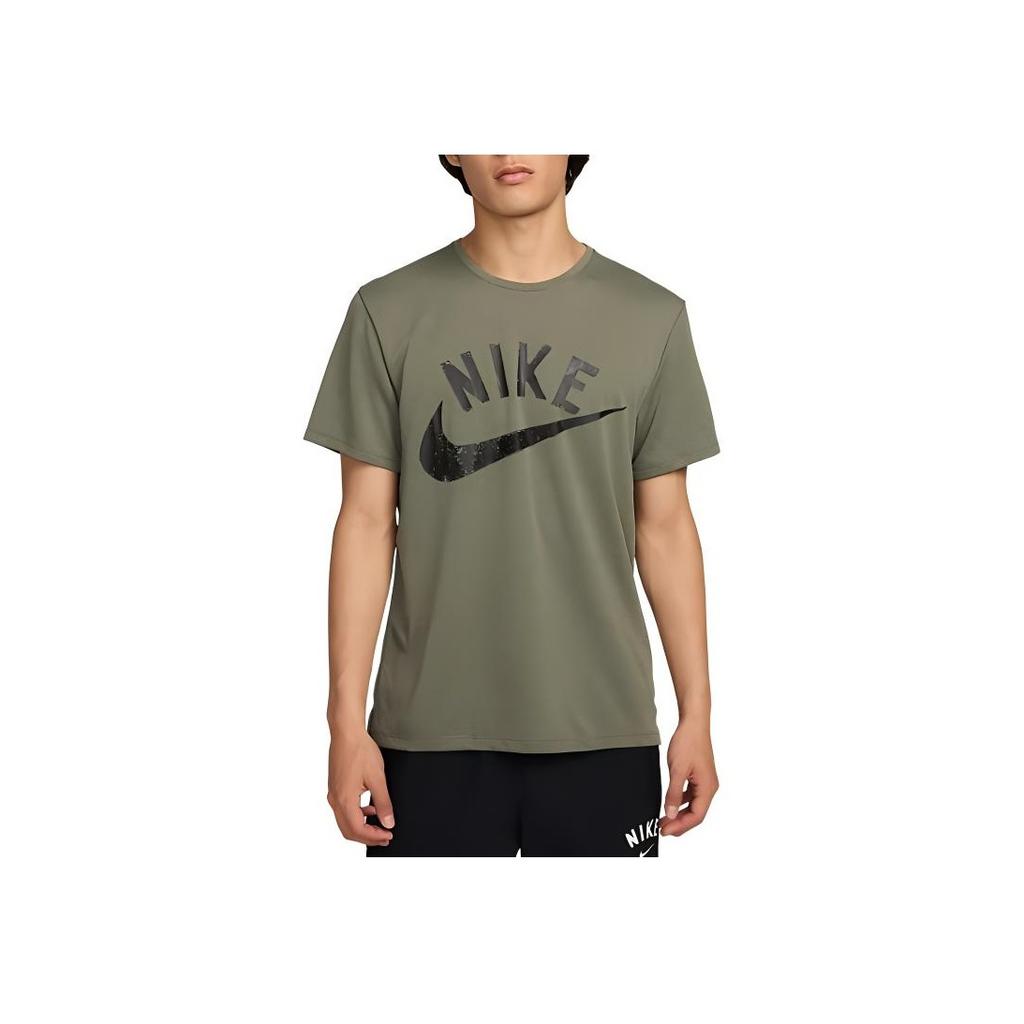 Nike Comfortable Breathable Short Sleeve Crew Neck Letter Logo Print T-Shirt Men tops Green FV9900-053