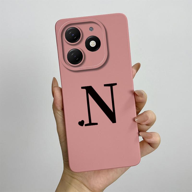 For Tecno Spark 20 Pro Case Tecno Spark 20 Phone Case Tecno Spark 20C BG7n BG7 KJ5 KJ6 Cute Initial Letters Matte TPU Soft Cover