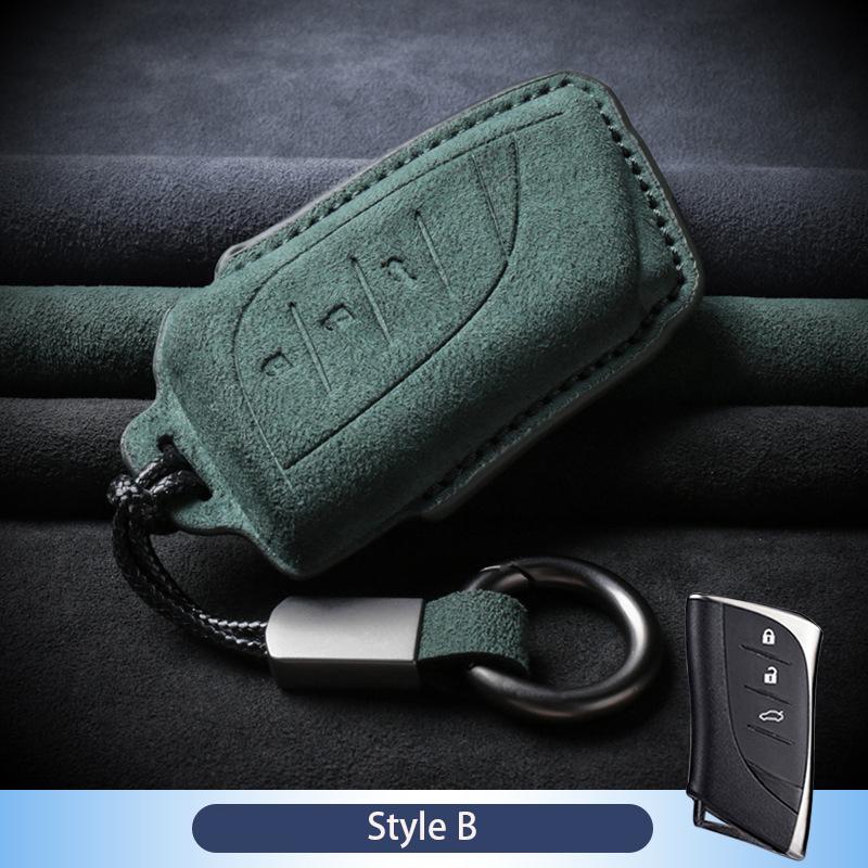 Leather Car Key Case For Lexus Nx Gs Rx Is Es Gx Lx Rc 200 250 350 Ls 450H 300H Suede Keychain Accessories