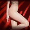 Mens Sissy Lingerie Seamless Stockings Horse Oil Glossy Sheer Pantyhose Lace High Waist Tights Bullet Separation Elastic Legging