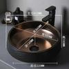 Light Luxury Nordic Bathroom Basin Metal Glaze Ceramic Blue Bathroom Furniture Household Wash Basin Outdoor Balcony Washbasin