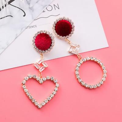 Earrings, Chain, Simple Daily Cubic Point Heart