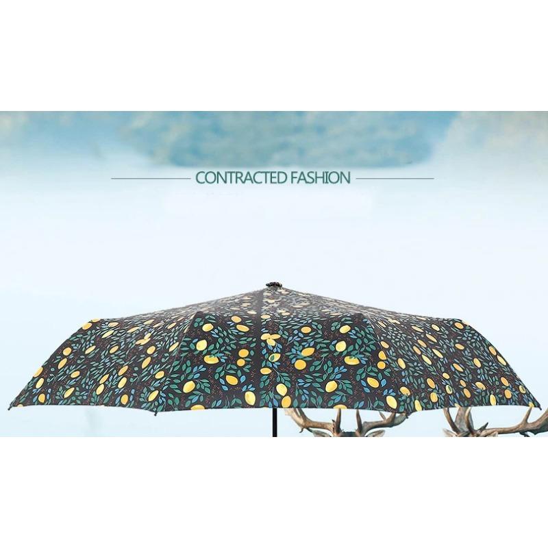Creative Lemon Anti-UV Umbrella Sunny and Rainy Aluminum Alloy Folding Umbrellas Parasol Umbrella Rain Women
