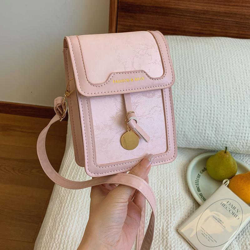 

Новая мини-маленькая сумка в китайском национальном стиле и иностранном стиле, женская, 2025, новая модная летняя модная сумка через плечо, сумка-мессенджер, сумка для мобильного телефона розовый