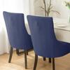 Jacquard Dining Chair Covers High Back Sloping Chair Cover Strech Accent Wedding Chairs Seat Slipcover Soild Color Home Party