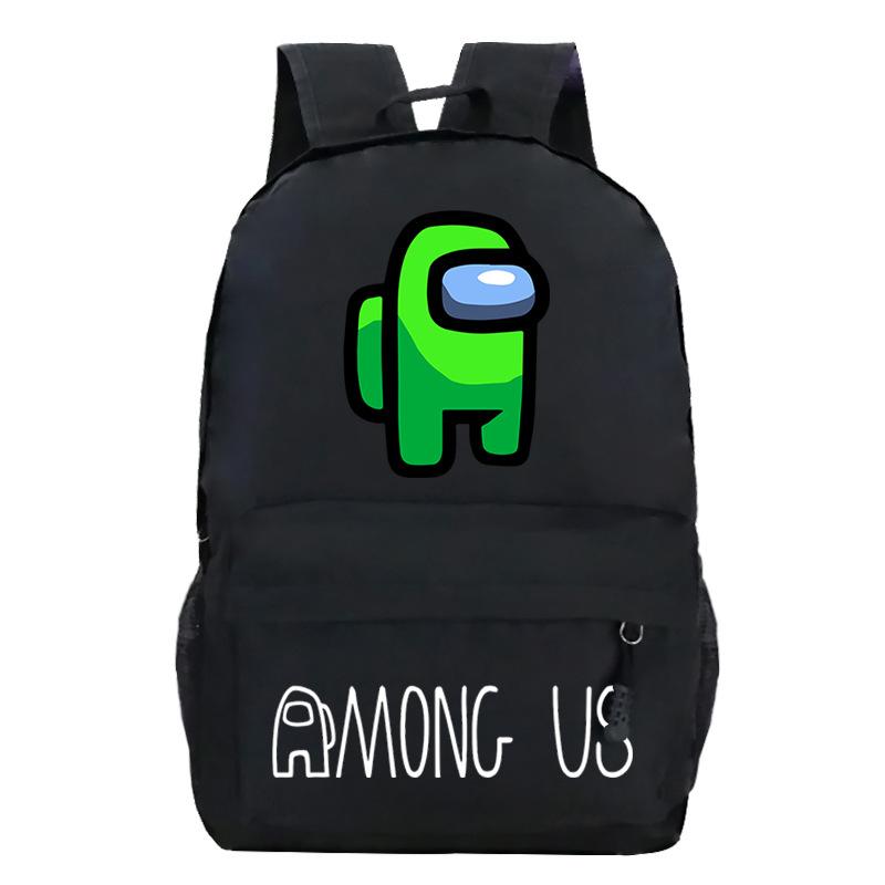 Among Us Game Merchandise Cartoon Print Student Bag + Oblique Span Bag + Shoulder Bag Combination