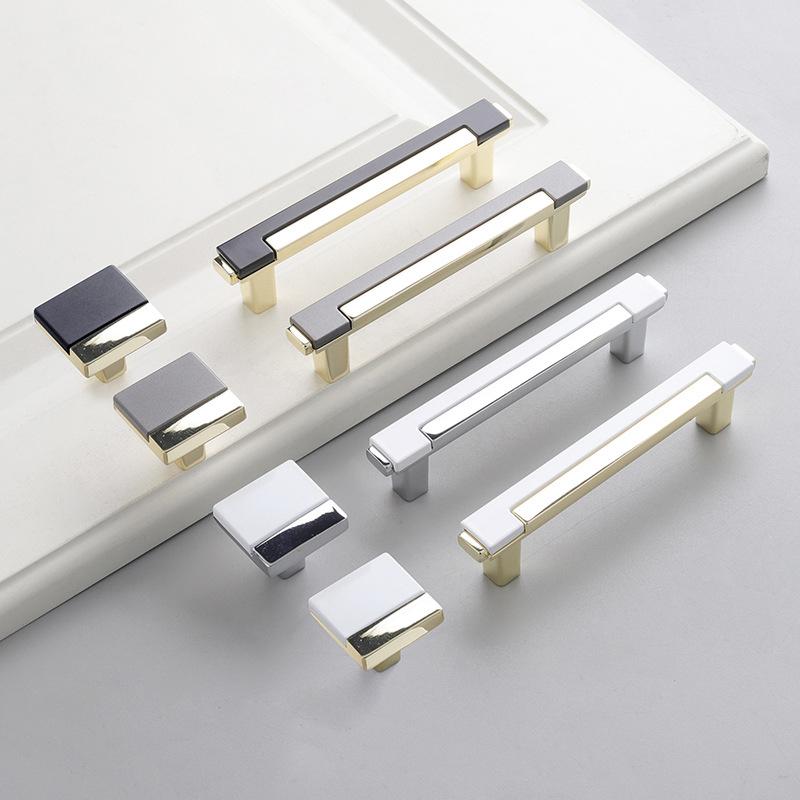 Expressive Dual Color Wardrobe Handles with Cabinet and Storage Drawer Use