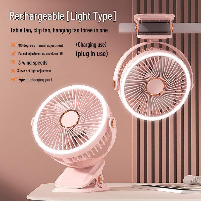 USB Mini Desktop Clip Fan - Ultra-Quiet, Multi-Functional for Dorms & Offices