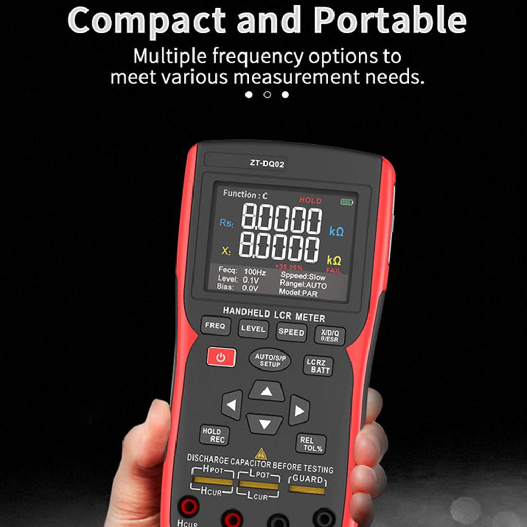 LCR Meter Internal Resistor Tester 2IN1 Digital Inductance Capacitance Testers for Battery Checks Automatic Recognition