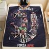 Juventus FC team Print FlAannel Blanket, High quality Comfortable for All Seasons, Home Decor, Warmth and Comfort