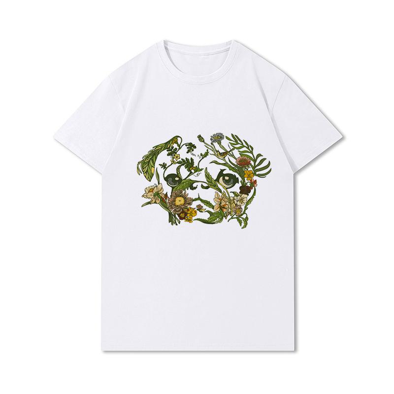 S-3XL 100 Fantasie Harajuku Grafica Estiva Bianca Magliette Donna Stampate Casual Maniche Corte Top Girocollo