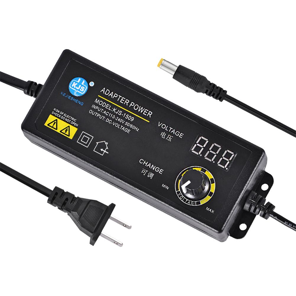 AC 110-240V To DC 3-24V Power Supply Adapter 5.5x2.5mm Plug Multi-Voltage Regulated Adapter LED Display 60W 2.5A