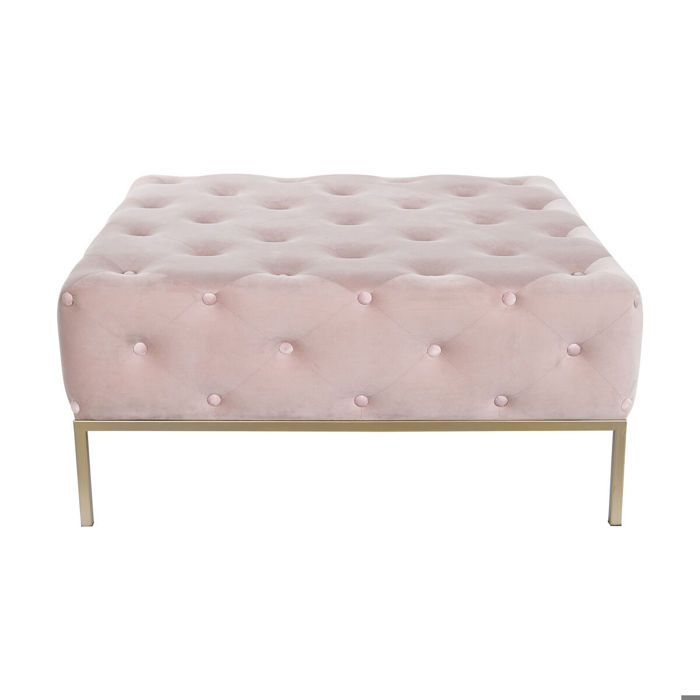 Banquette - DKD HOME DECOR - Métal - Rose/Doré - Confortable - Design - Contemporain