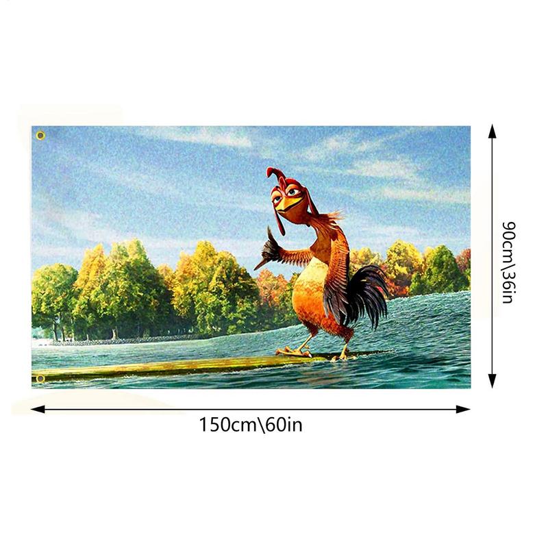 Chicken Joe Flag Surfs Up Funny Meme Tapestry Macrame Aesthetic Room Decoration Anime Game Posters Art Tapestries For Home