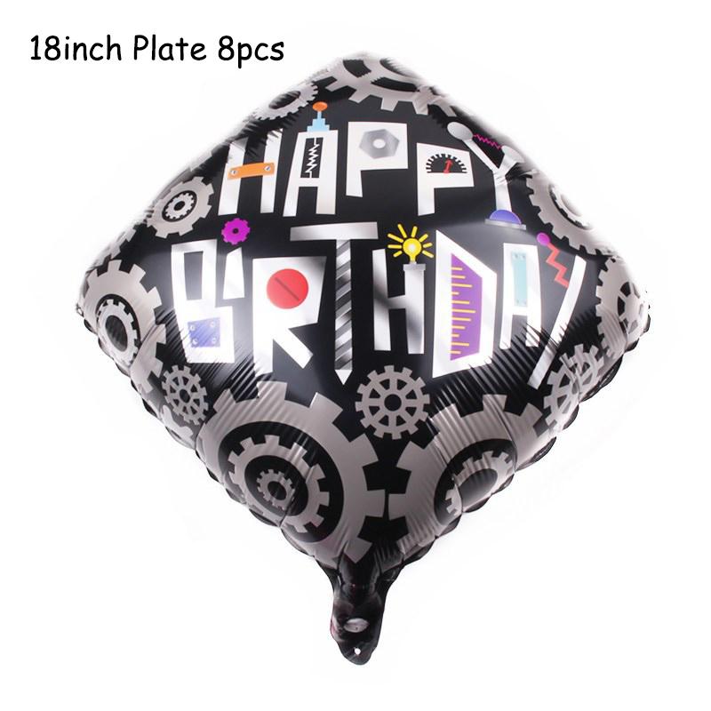 Roboter Cartoon Themen Einweg Geschirr Papier Teller Tassen Kinder Favor Luftballons Geburtstag Party Baby Dusche Dekorationen Lieferungen