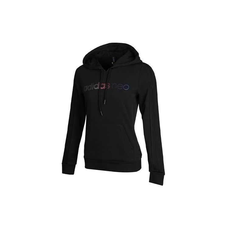 Adidas Neo W Fav Nov Swh American Retro Casual Sports Hoodie Women Hoodies Black GH7187