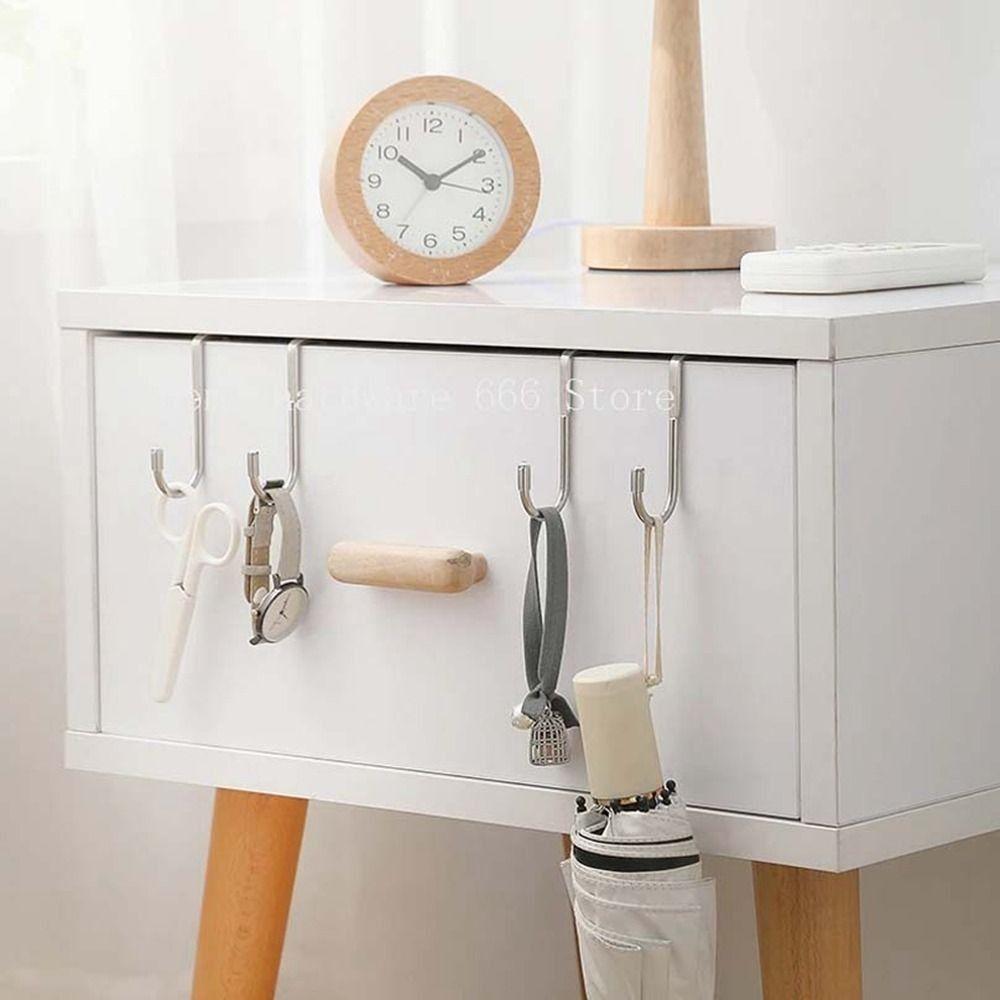 Punching Door Organizer Kitchen Bathroom Accessories Storage Hanger Hook Door Hanger Storage Hook