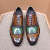 Luxury Mens Brogue Oxford Shoes Genuine Leather Lace Up Wedding Party Office Formal Shoes Handmade Wing Tip Mens Dress Shoes