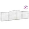 VidaXL 7x Paniers à Gabions Arqués Cages à Gabions Arquées Murs de Gabion Barrières de Jardin Terrasse Extérieur 3146871
