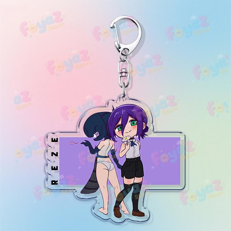 

Anime Reze Cartoon Girl Keychain for Accessories Devil Manga Kawaii Reze Csm Chibi Keyrings Key Chains Fans Gifts