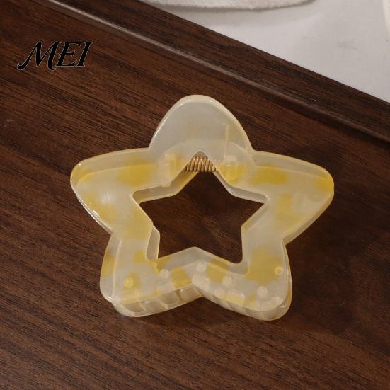 Half Up Hairstyle Clips Heart/Star Shape Hair Claw for Women, Non-Slip Clip Hollow Heart Star Pins Accessories Styling Daily Commuting And Casual