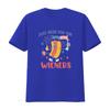 Retro Funny Th of July Just Here For The Wieners Hot Dog Patriotic Print Casual T Shirt Vintage Washed Soft Unisex Stylish