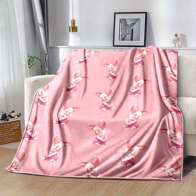 1pc Piglet Patterned Throw Blanket Cozy & Soft Cover for Home Decor, Couch, Bed, Travel