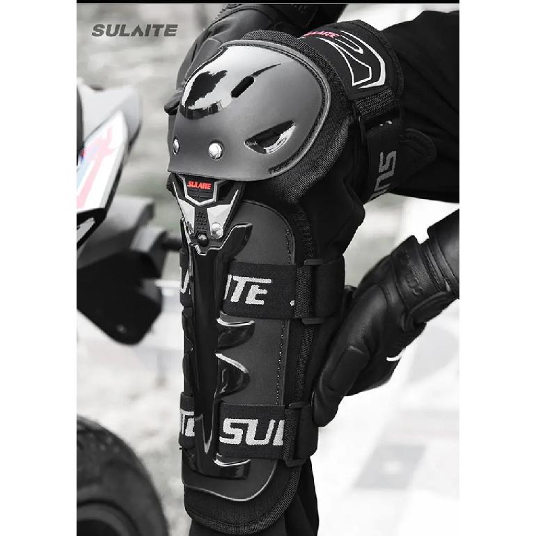 SULAITE Genouillères de Moto pour Homme Coudières Moto Protection Motocross Garde de Pilotage Moto Cross Racing Joelheira VTT
