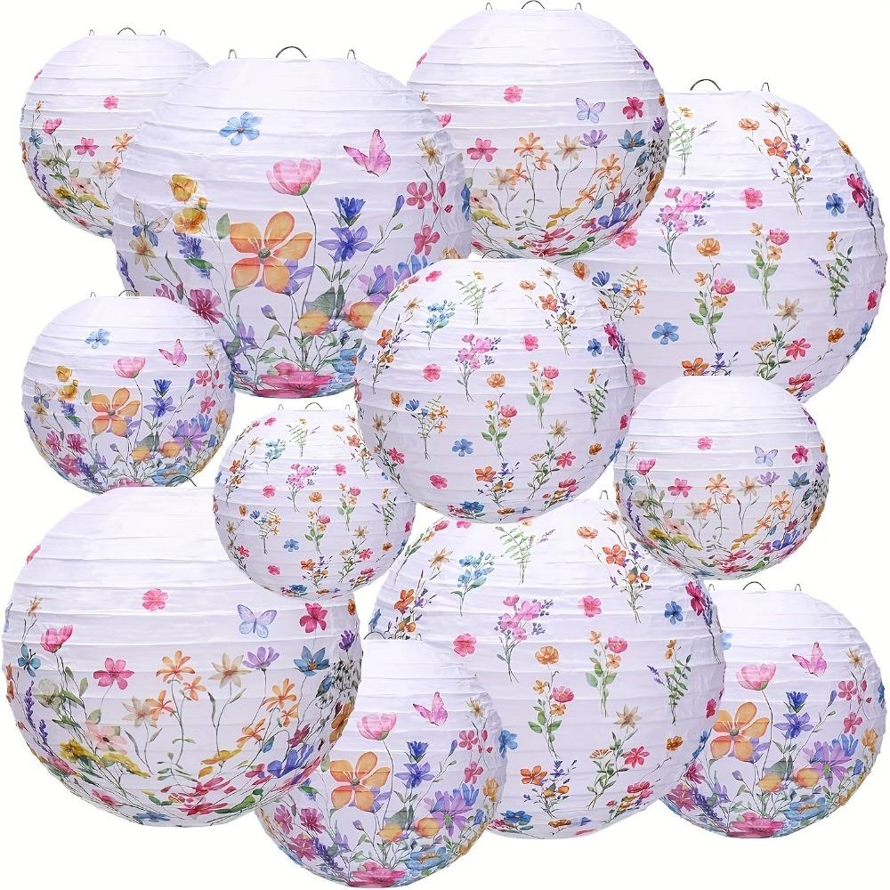 12pcs Portable Butterfly Hanging Lantern Spring Summer Theme Butterfly Theme Lantern Festive Decor