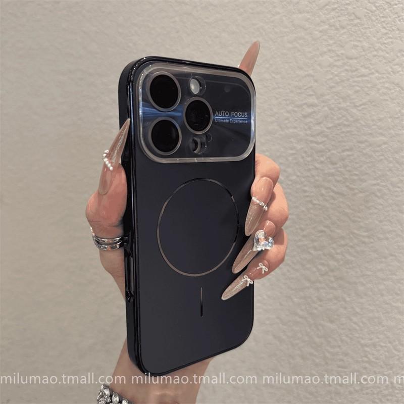 Seconds change iPhone17 Xingyu orange magnetic attraction for 17ProMax Apple 16 glass large window magnetic mobile phone case