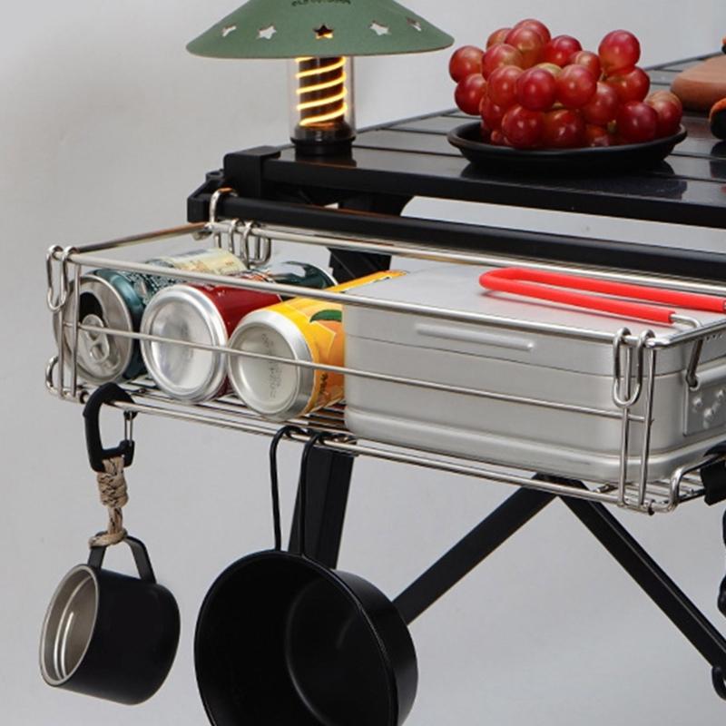 Desktop Side Expansion Rack Expandable Outdoor Rack Portables Camping Shelf for Camping Table Accessories