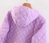 Women's Plus Size Plaid Lambskin Hooded Winter Jacket - Slim Fit, Thickened and Warm (2023)