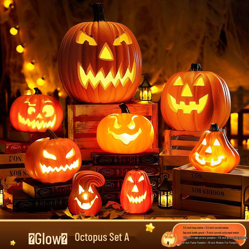 Large Luminous Pumpkin Lantern for Halloween Outdoor Theme Decorations