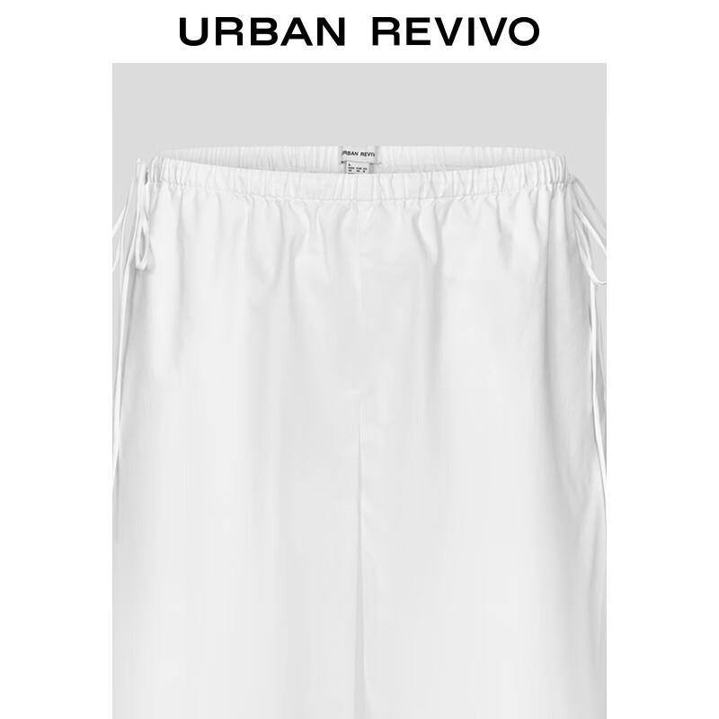 UR Women's Pleated Elastic Waist Wide-Leg Pants