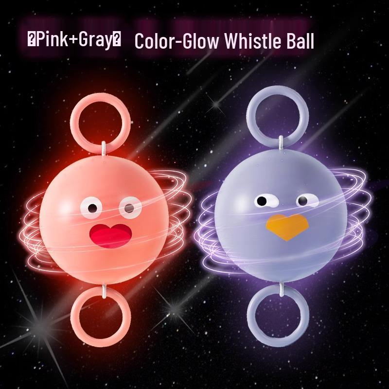 Luminous Rotating Whistle Ball - Creative Pull String Toy for Kids