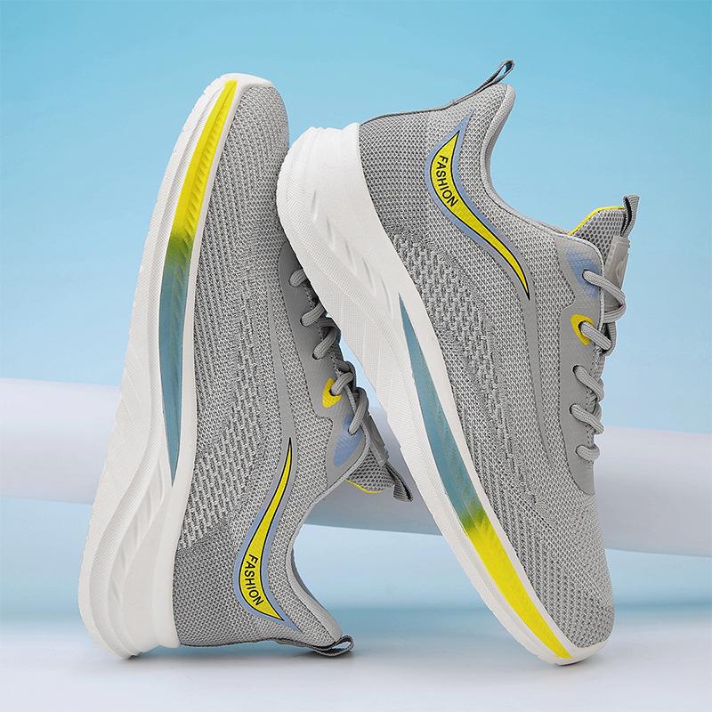 

Men s 2025 new spring and summer mesh running daily lace-up breathable casual trend fashionable and comfortable sports shoes 44