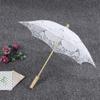 Guarda-chuva de renda estilo ocidental para noivas, guarda-sol para banquete, palco, fotografia, acessórios para casamento, tamanho G branco