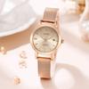 Light Luxury Diamond-Encrusted Calendar Women'S Fashion High-Value Waterproof Stainless Steel Mesh Belt Quartz Watch