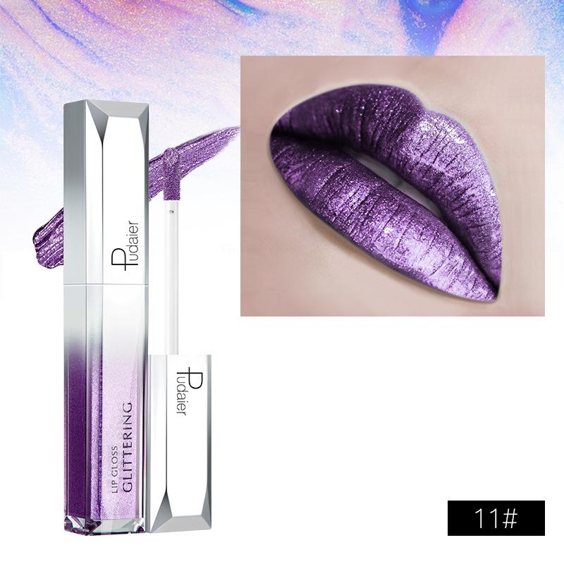 Pudaier Rossetto lucidalabbra idratante perlato Star Glitter Lip Gloss