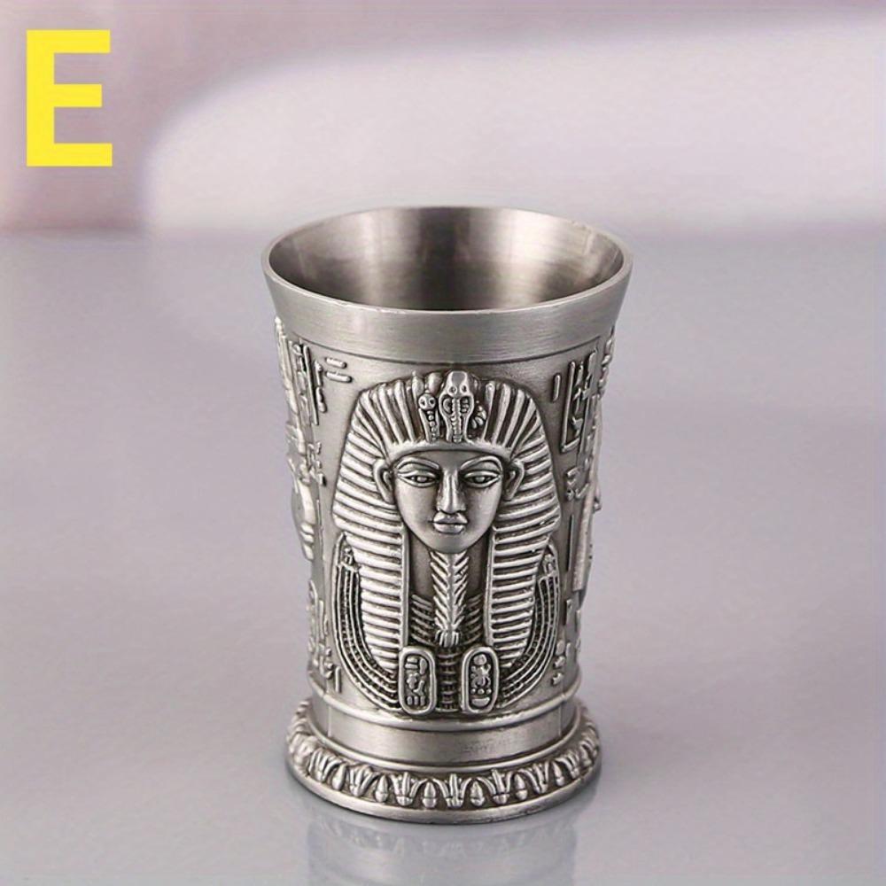 1 Stück Ägyptischer Pharao Weinkelch Metallhandwerk Altes Ägypten Totem Weinkelch Kreativer Europäischer Stil Vintage Weinkelch