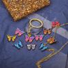 10pcs 21x15mm Colorful Butterfly Charms Pendant Enamel Metal Small Charms Necklace Bracelet For DIY Jewelry Making Accessories