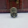 African Tribal Chieftain Brass EDC Skeleton Pendant Crown Outdoor Tools  EDC Outdoor Tools