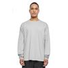 T-shirt - Urban Classics - Manches Longues - Oversize - Col Classique - Gris Clair