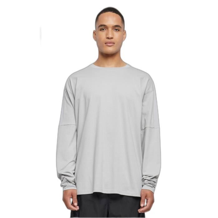 T-shirt - Urban Classics - Manches Longues - Oversize - Col Classique - Nylon Lisse
