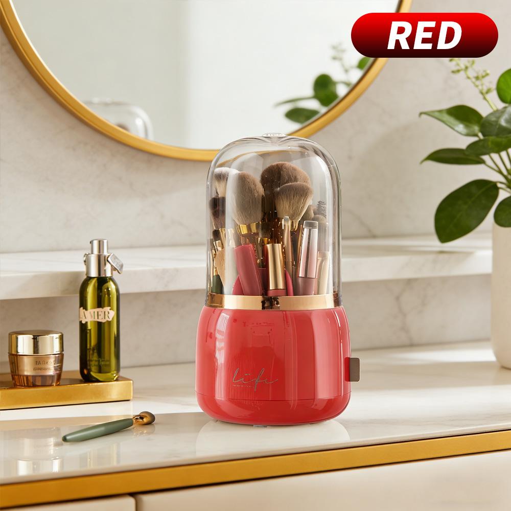 

Dustproof Rotating Light Luxury Cosmetic Storage Box Multi-Functional Organizer for Makeup Brushes Lipstick Eyebrow Pencil Deskt
