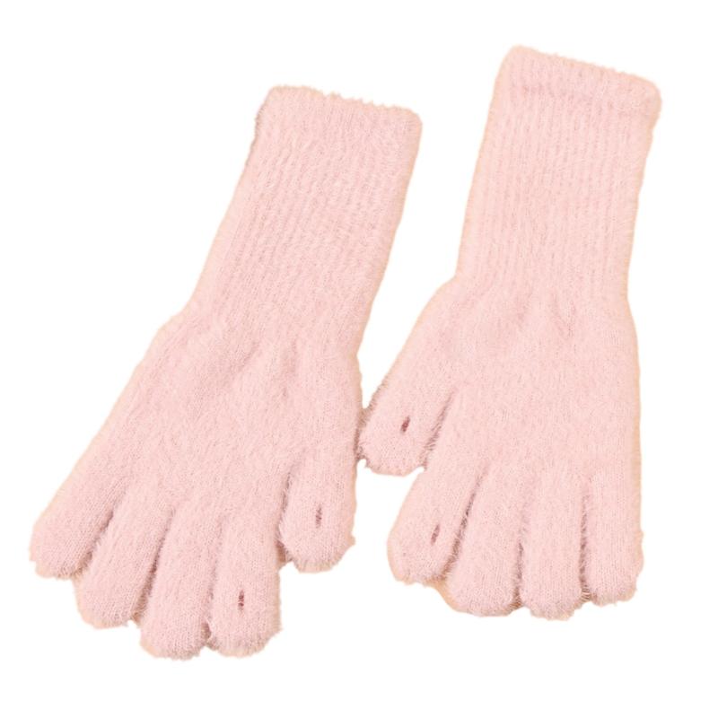 1apir Warm Fingerless Mittens Touchscreens Thermals Gloves Winter Warm Gloves for Outdoor Cycling